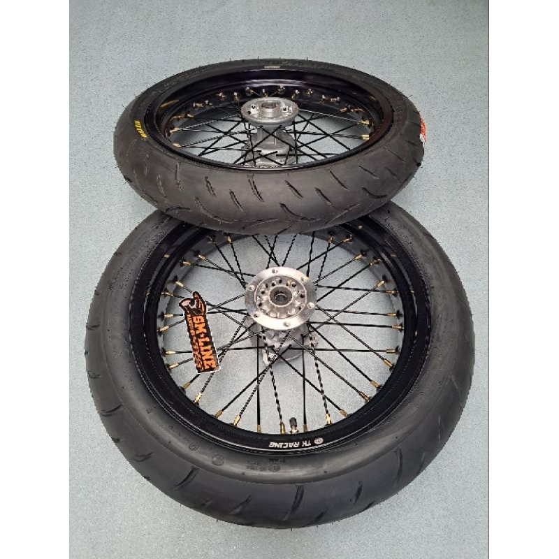 Ban set Supermoto KLX Dtracker wheelset klx supermoto TK Tubless