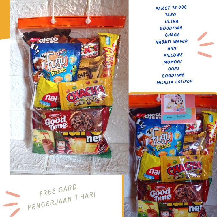 

Dipesan ya Bingkisan Ulang Tahun Anak/Snack Ultah anak/paket ultah anak