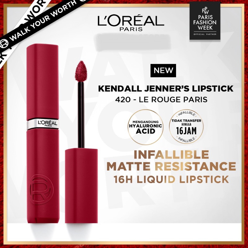 LOREAL INFALLIBLE MATTE RESISTANCE 16 H LIQUID LIPSTICK