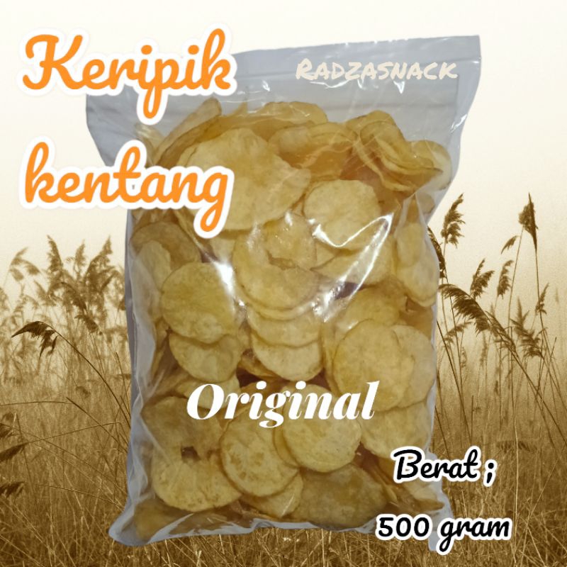 

Keripik kentang original asin gurih/keripik kentang manohara