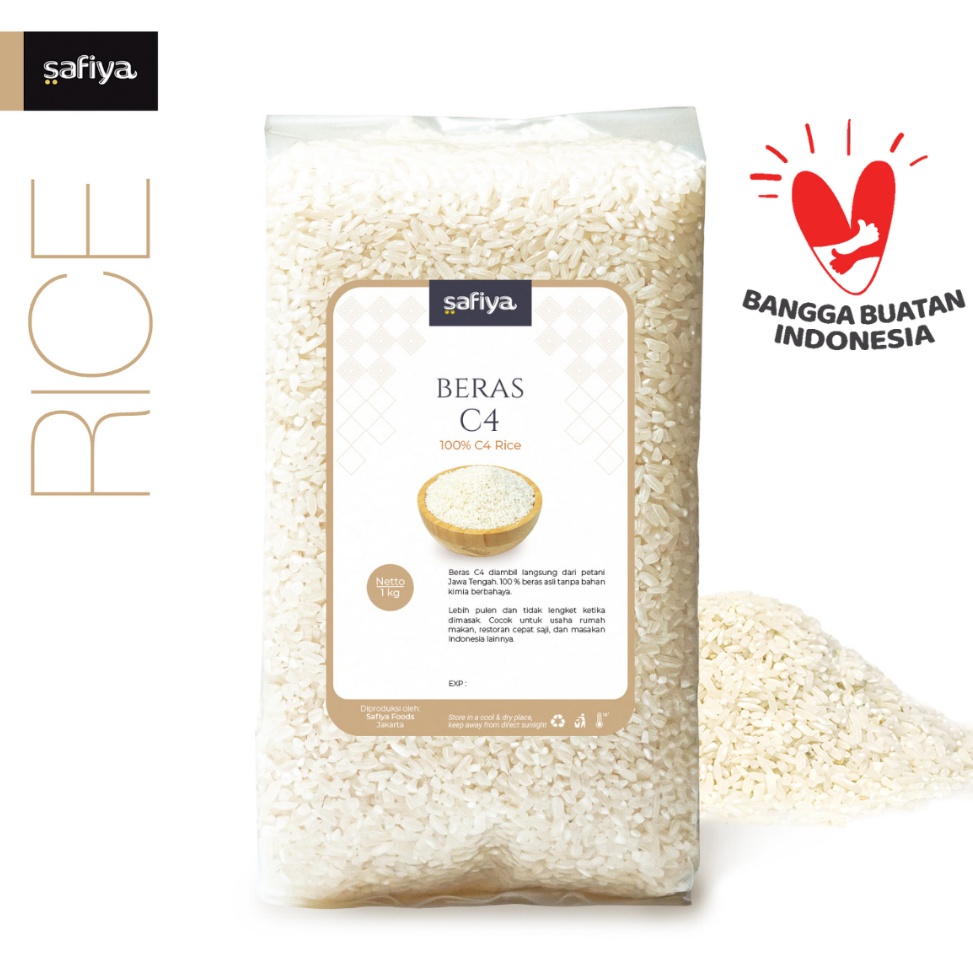 

PAKET LENGKAP>>> Beras Organik C4 1 Kg Super Pulen Authentic Safiya Food