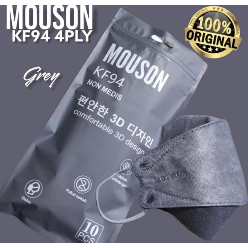 Masker KF94 Mouson OriginalISI 10PC Masker KF 94 4ply Masker 4D EVO isi 10pcs