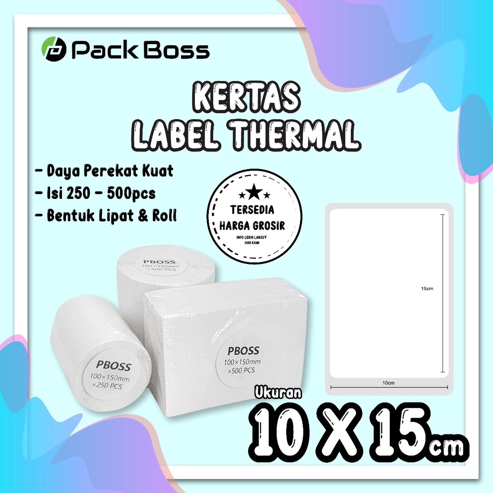 

Baru LABEL STICKER THERMAL 100 X 150 UKURAN A6 LABEL RESI DIRECT THERMAL C8C