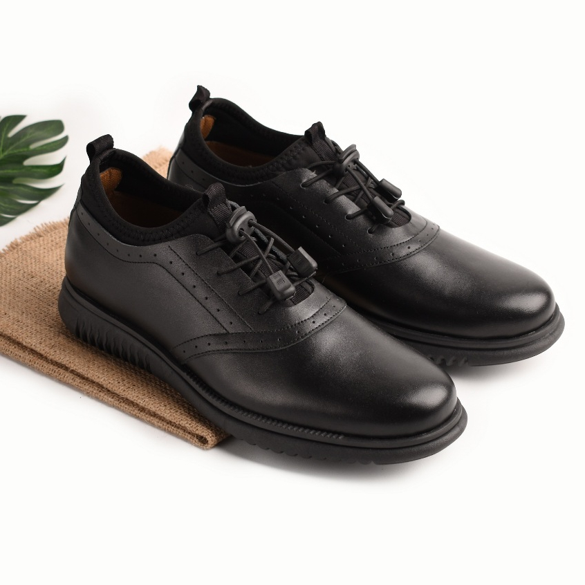 Sepatu Kulit Sneakers Original Volve Orca Leather Black