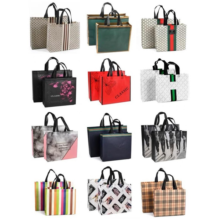 

Paper Bag Kain Motif Premium Goodie Bag Kantong Hampers Jumbo Tas Kado Gift Bag