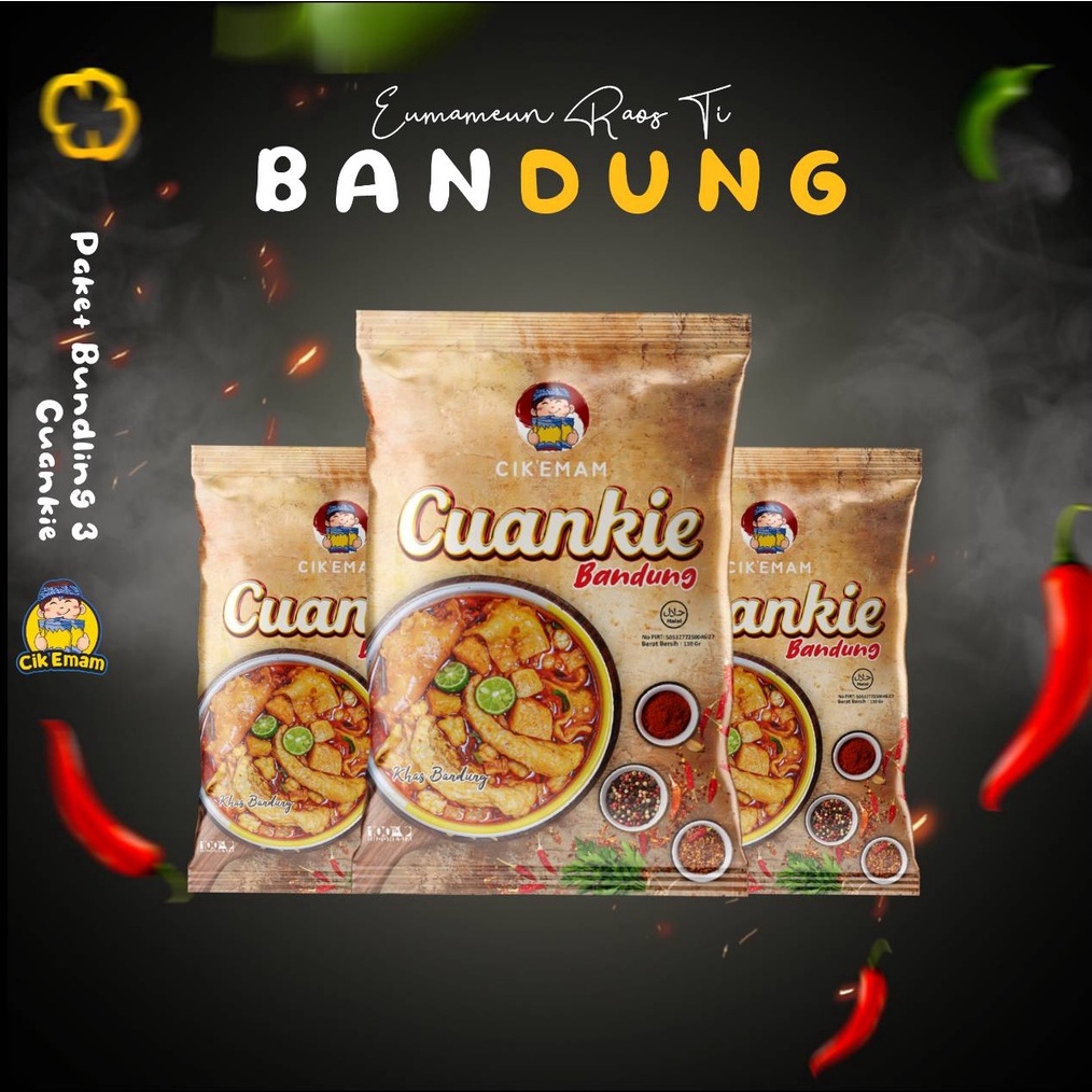 

Original CIKEMAM - PAKET CUANKI isi 3 PCS - Cuanki Kuah Instan - Cuanki Khas Bandung - Cuankie Pedas Halal grosir