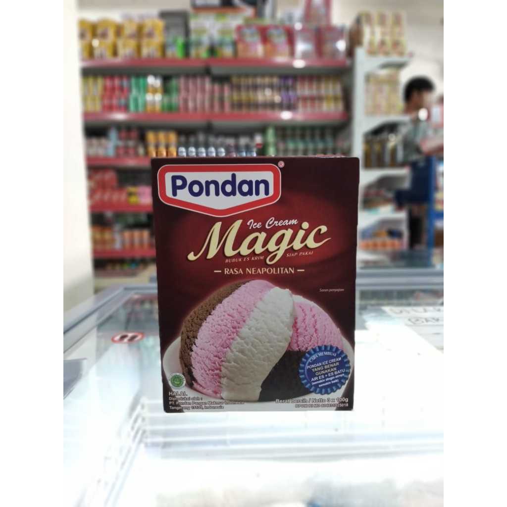 

Bubuk es krim instan mix 3RASA PONDAN ICE CREAM MAGIC NEOPOLITAN 300g