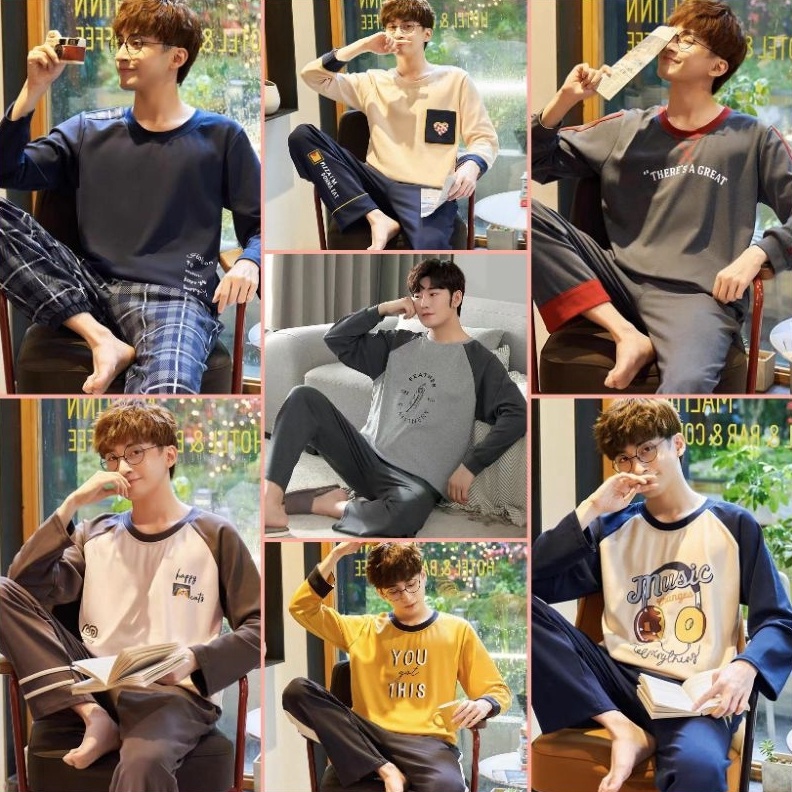 Original BAJU TIDUR PRIA IMPORT PREMIUM / PIYAMA SET PRIA IMPORT / PIYAMA KAOS TEBAL serbuuu 