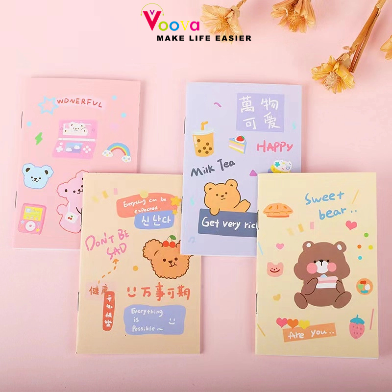 

VOOVA Buku Tulis Mini/ Buku Motif Kartun/ Note Book Mini Cartoon/ Buku Catatan Mini