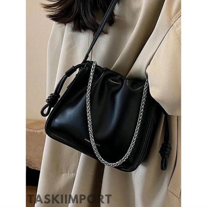 Tas kulit leather mini chain bag shoulder korean style