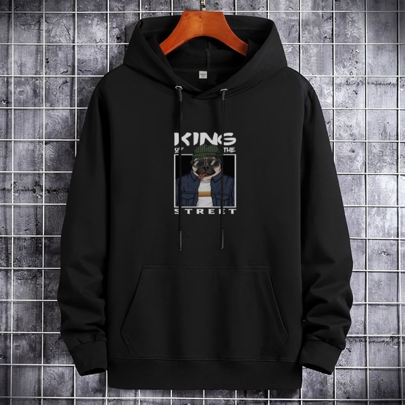 Hoodie flecce keren king of street Hoodie pria Hoodie simple hoodie sweater