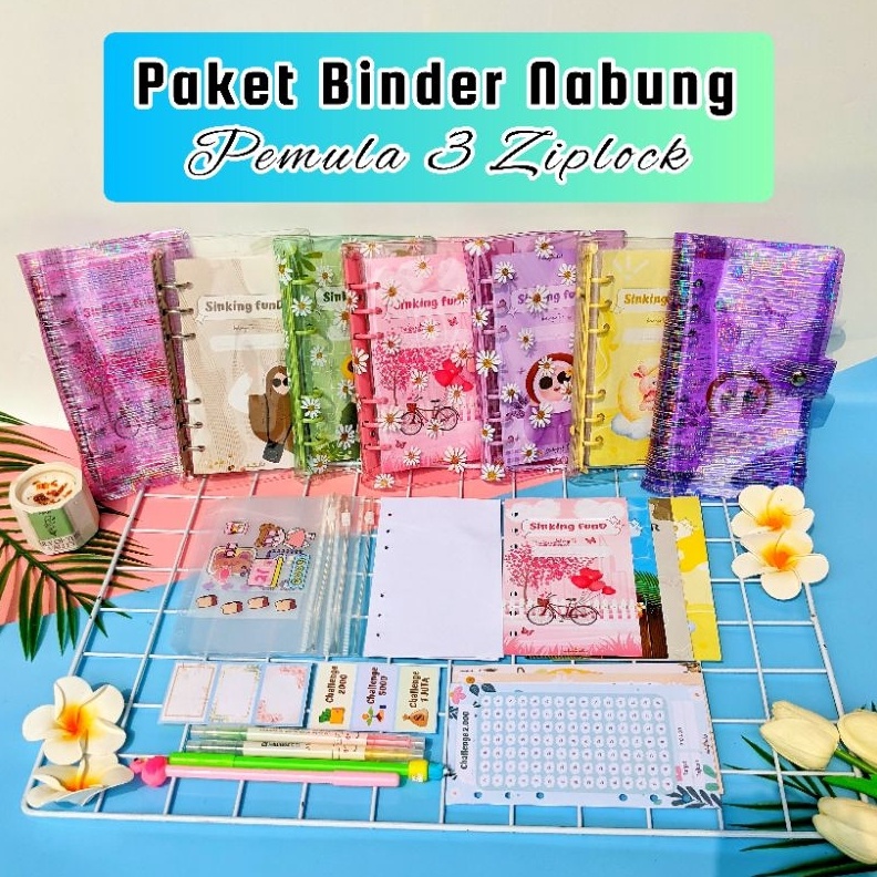 

12.12 Promo Brand [3 Ziplock] Paket Binder Nabung Pemula 3 Ziplock tempat uang | Binder Keuangan Murah murah