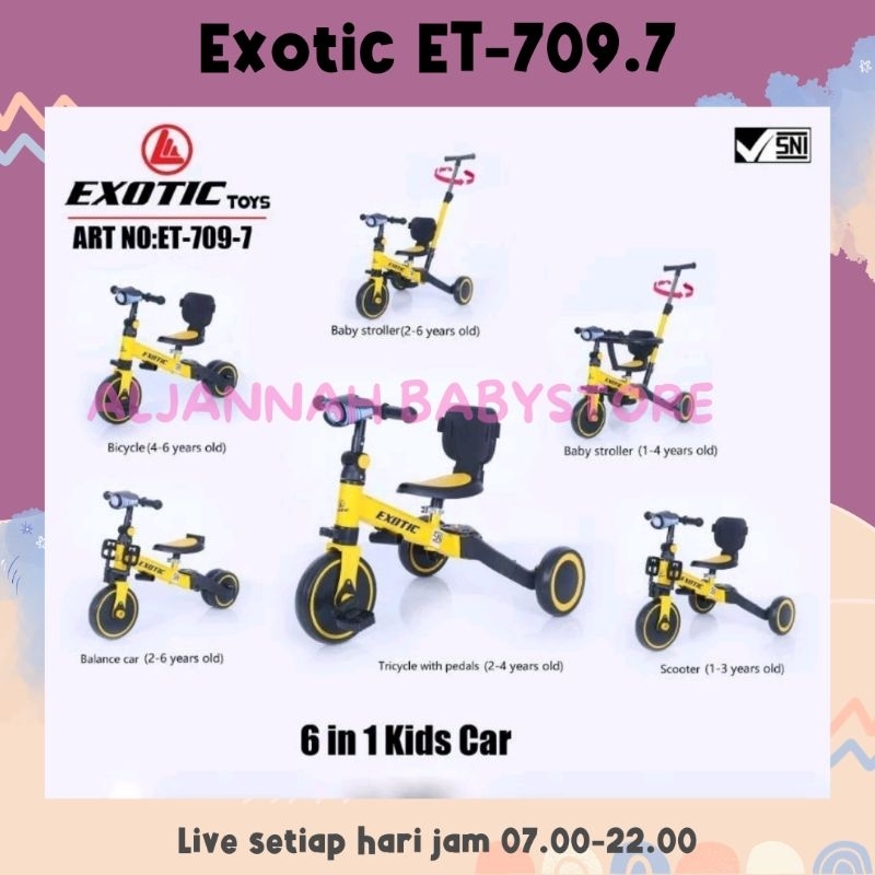 ( FREE BUBLE WRAP ) Sepeda Balance Sepeda keseimbangan ET 5511 /ET 709 / ET 709-7
