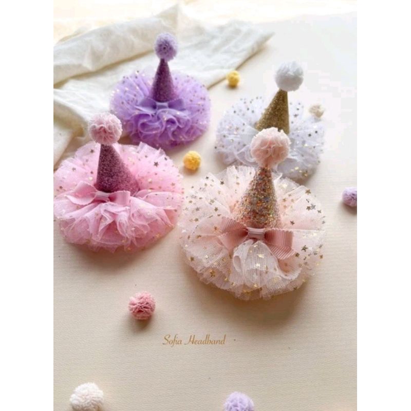 BIRTHDAY CROWN Headband anak bando bayi Bandana anak aksesoris ulang tahun