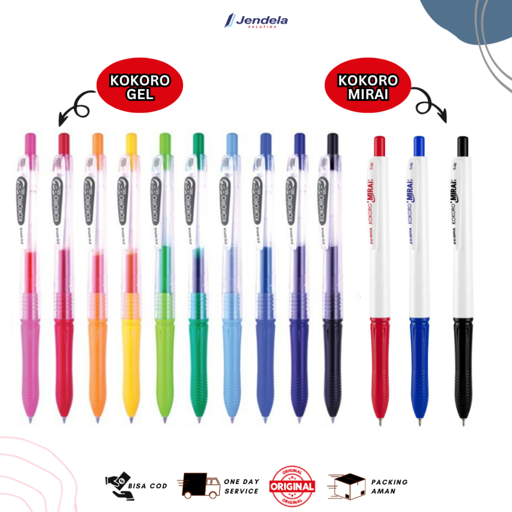 

Gelpen Kokoro Warna & Kokoro Mirai / Bolpoin Kokoro Gel - ATK