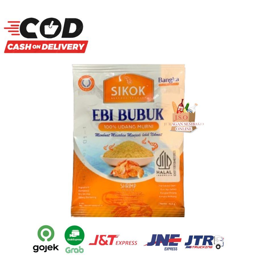 

(JSO) Sikok Ebi Bubuk Shrimp Powder 4.5 Gr Hebi Menir Asli Udang Kering Ebi Instant 100% Udang Murni