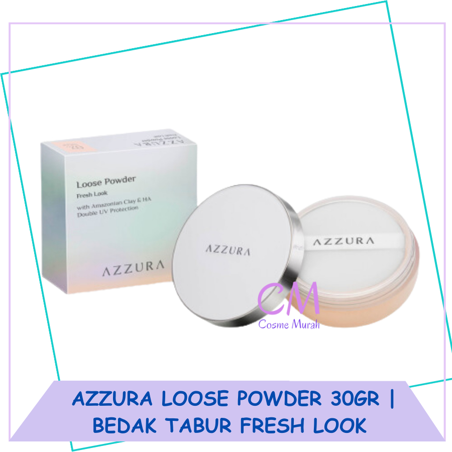 CM | AZZURA Loose Powder 30gr | Azzura Loose Powder Diamond Bright SPF 22 PA+++ 25gr | Soft Cover & 