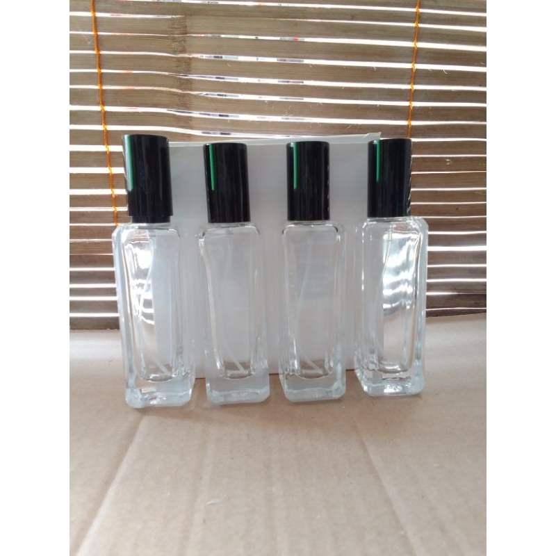 botol parfum kotak panjang drat hitam 30ml harga lusinan