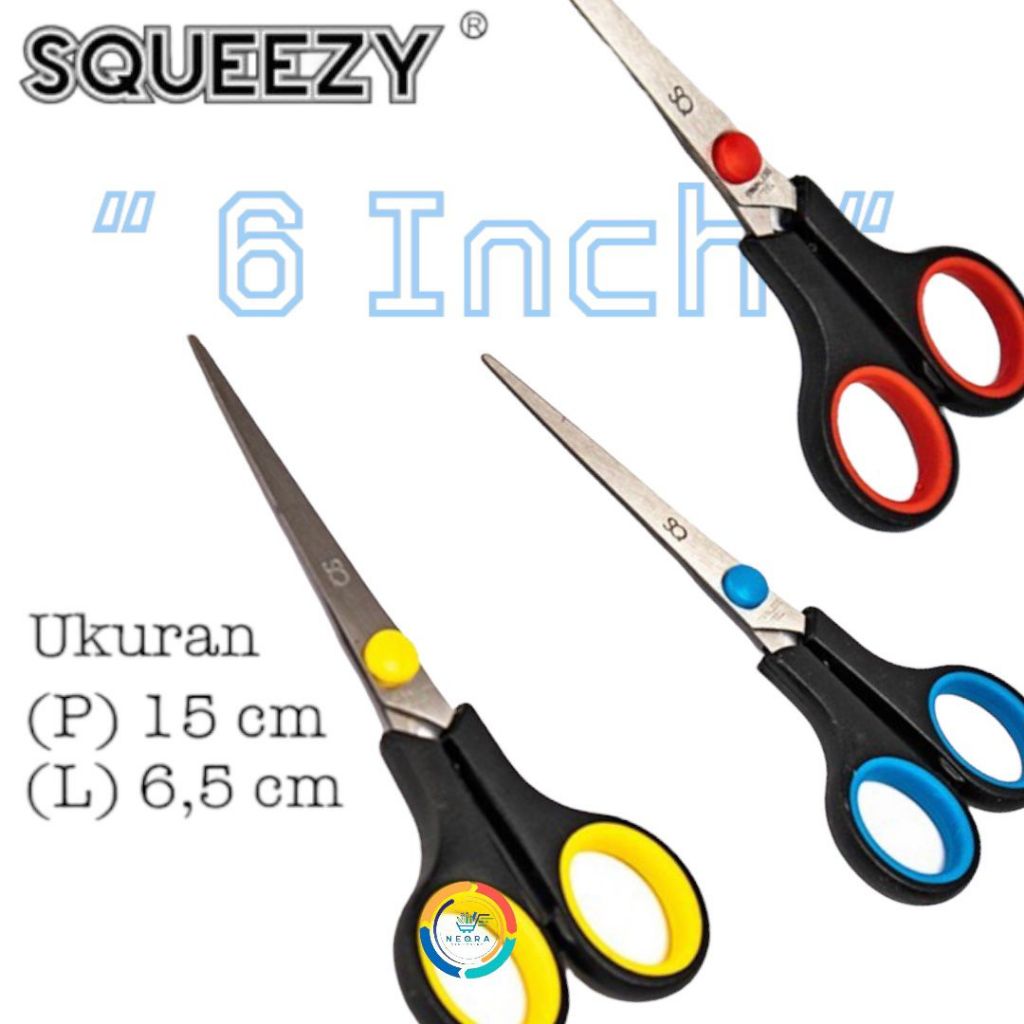 

Squeezy Gunting Scissors 6 Inch SCB-SQ06