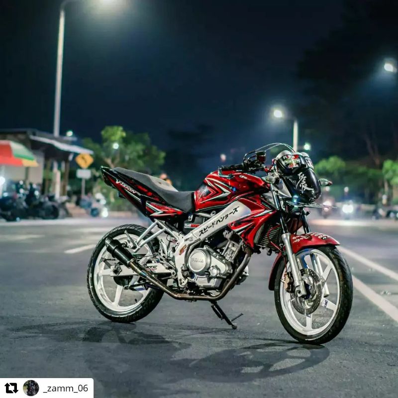 striping sticker lis decal standar ori yamaha vixion lama vixion old 2008 2009 merah