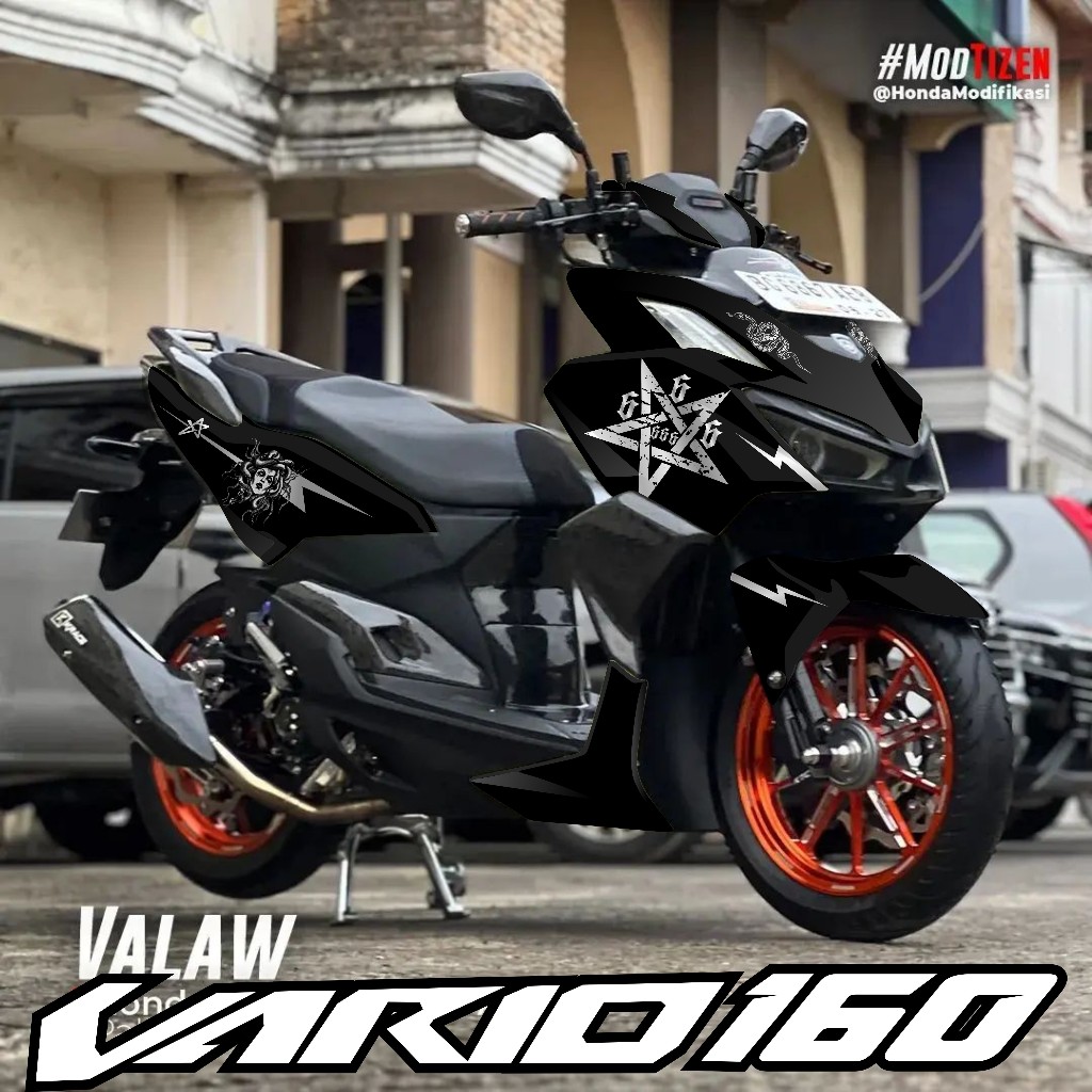 Striping Vario 160 variasi Medusa Transparan Stiker Transparan Medusa Aw- 371