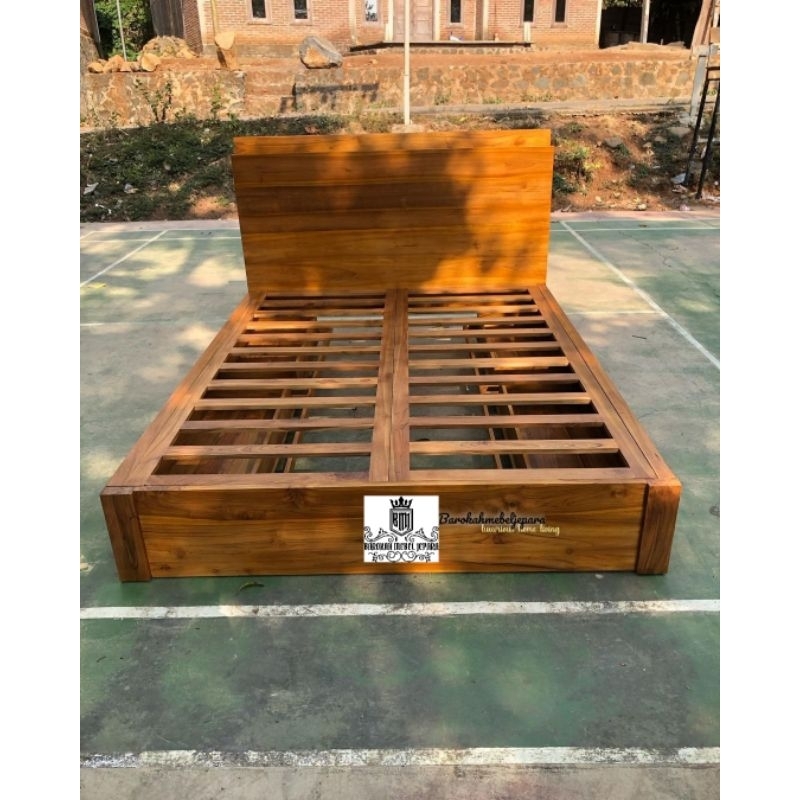 Dipan Laci Tempat tidur jati minimalis / divan minimalis laci / dipan 160cm