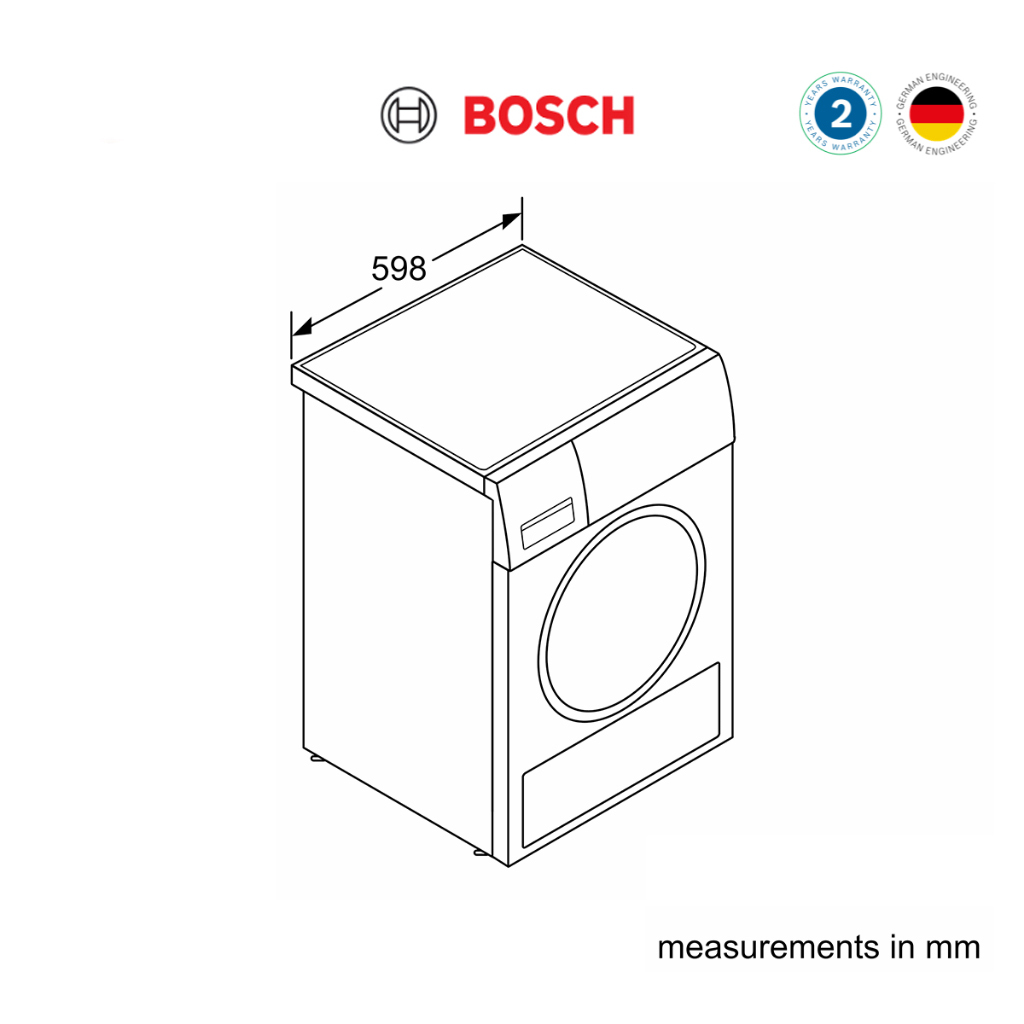 [KOMBO HEMAT] Bosch Mesin Cuci Bukaan Depan WGG454A0ID Serie 6 + Mesin Pengering Pakaian / Condenser Tumble Dryer WTB86201ID