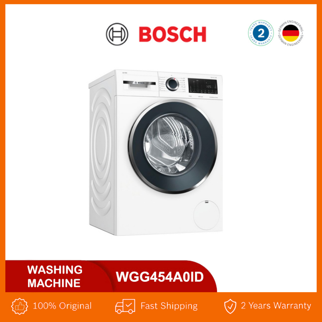 [KOMBO HEMAT] Bosch Mesin Cuci Bukaan Depan WGG454A0ID Serie 6 + Mesin Pengering Pakaian / Condenser Tumble Dryer WTB86201ID