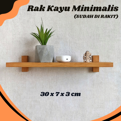 PROMO RAK DINDING KAYU AMBALAN MULTIFUNGSI