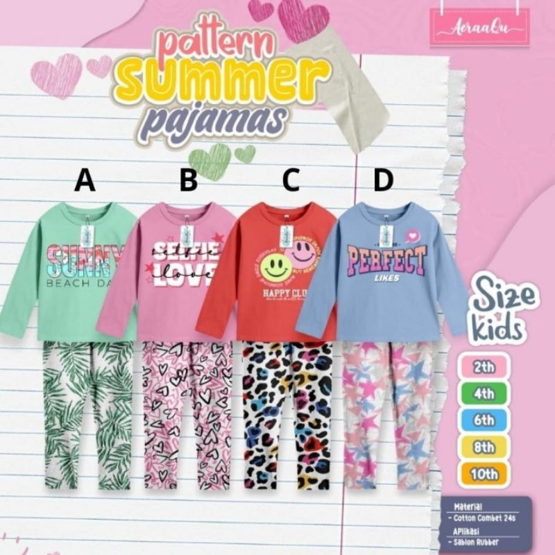 Set pattern summer pajamas