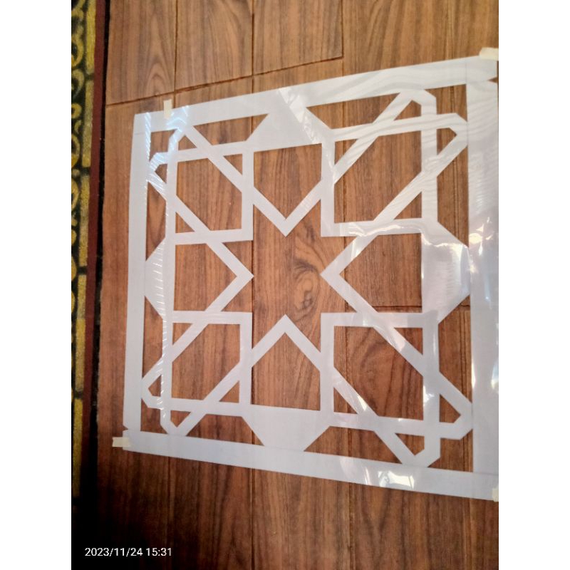 

stensil dinding cetakan cet motif arabic