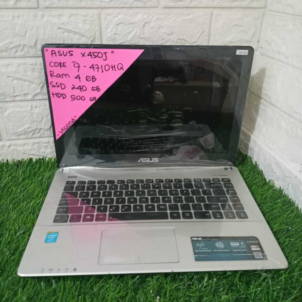 LAPTOP MURAH ASUS X450J CORE I7-4710HQ RAM 4GB SSD 240GB HDD 500GB