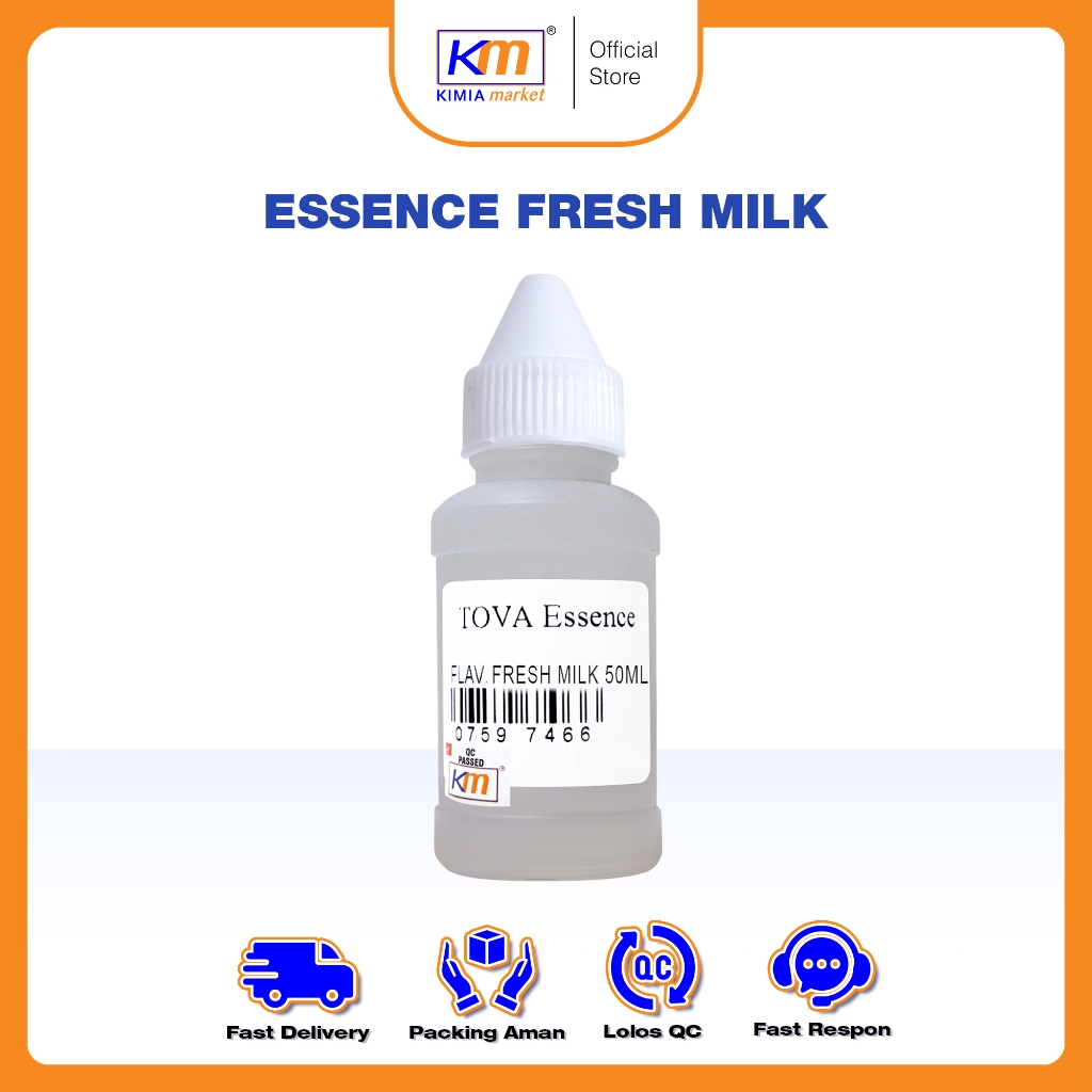 

Essence Makanan/Minuman TOVA Flavor Fresh Milk 50ml / Perisa Makanan / Penambah Aroma Cair / Perisa Cair Fresh Milk / Essen Fresh Milk Makanan/Minuman