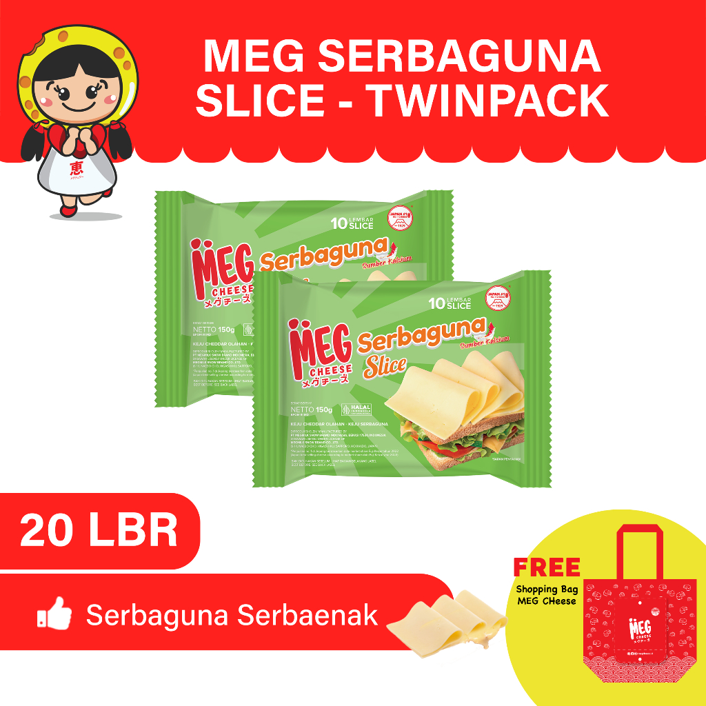 

MEG Keju Serbaguna Slice 10 slices Twin Pack - Free Gift