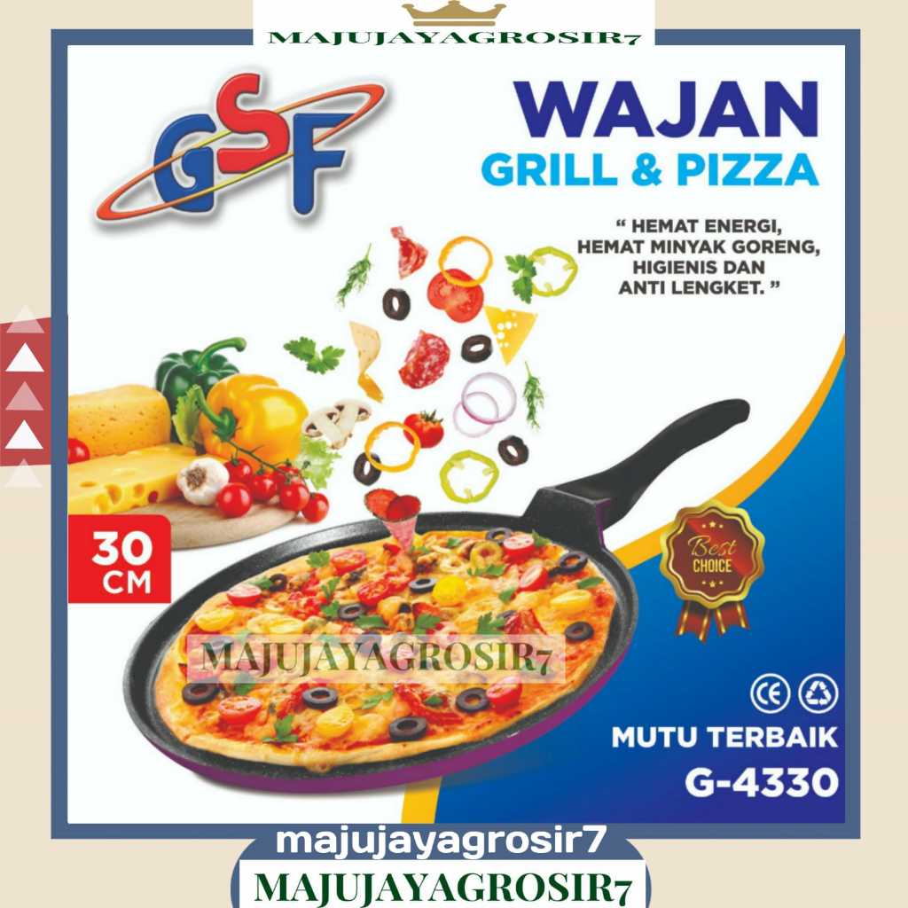 WAJAN GRILL PIZZA / WAJAN GRILL PIZZA 30CM GSF G-4330 / ROUND GRILL PAN / TEFLON PIZZA ANTI LENGKET 