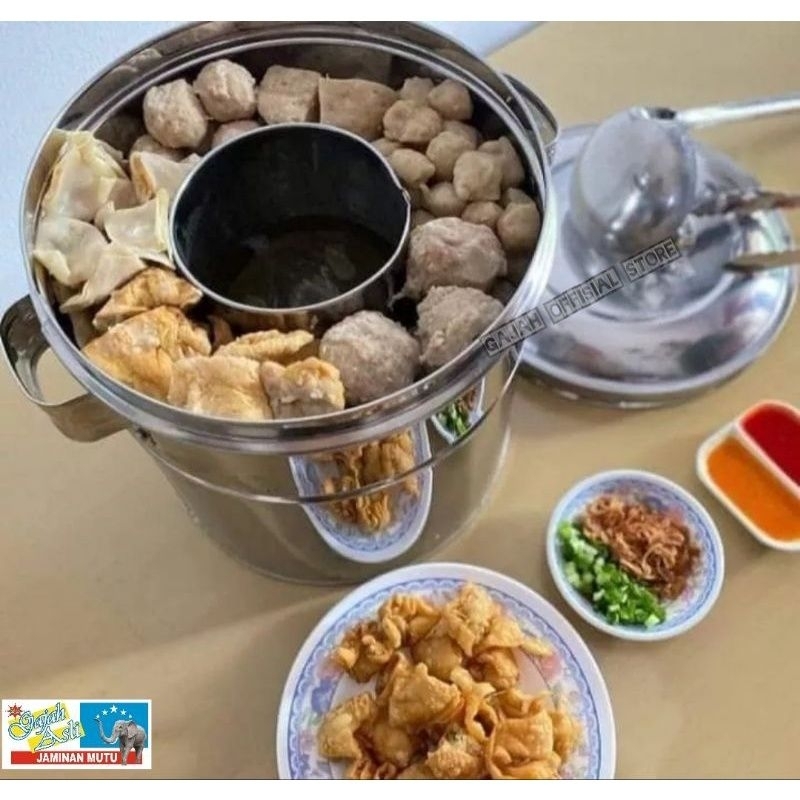 panci bakso cilok Stainles tebal uk 35 panci dandang bakso Stainles tebal