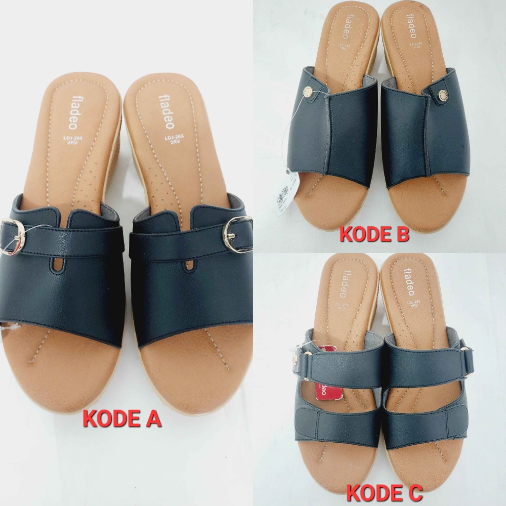 FLADEO Ori Mall FLD56 Sendal Wedges Wanita Pilihan