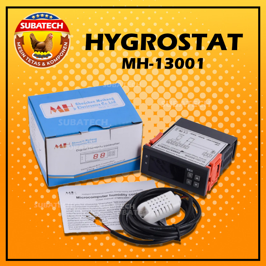 Higrostat Hygrostat MH-13001 Digital Humidity Controller untuk Komponen Mesin Tetas Telur