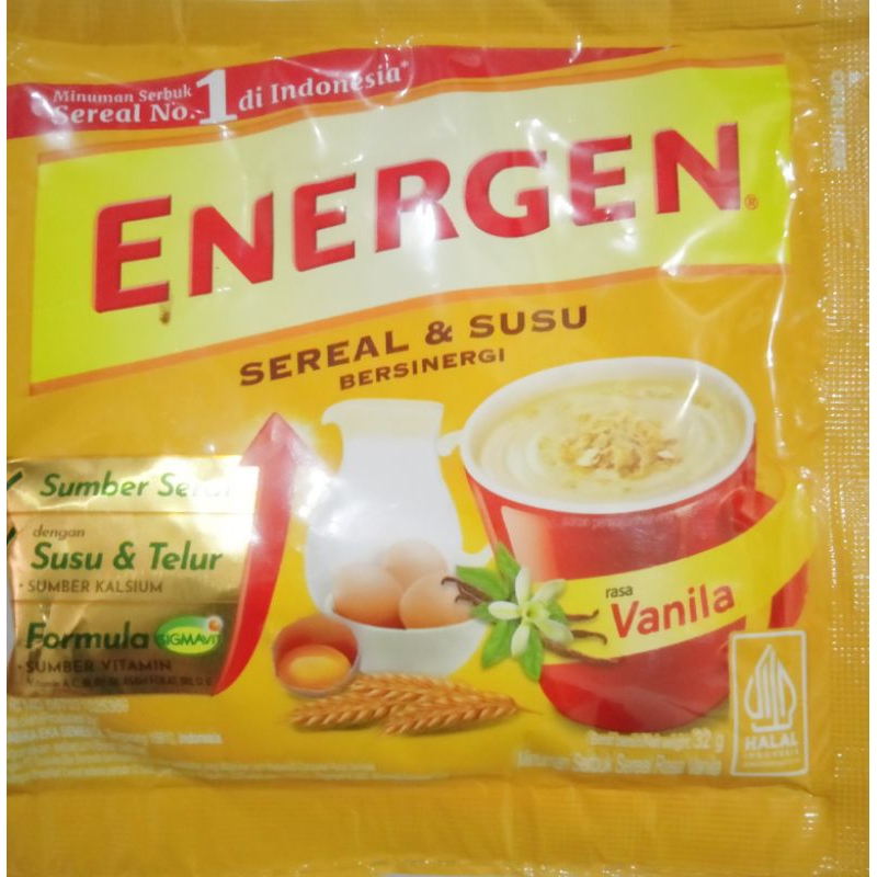 

energen rasa vanilla per renceng isi 10 sachet
