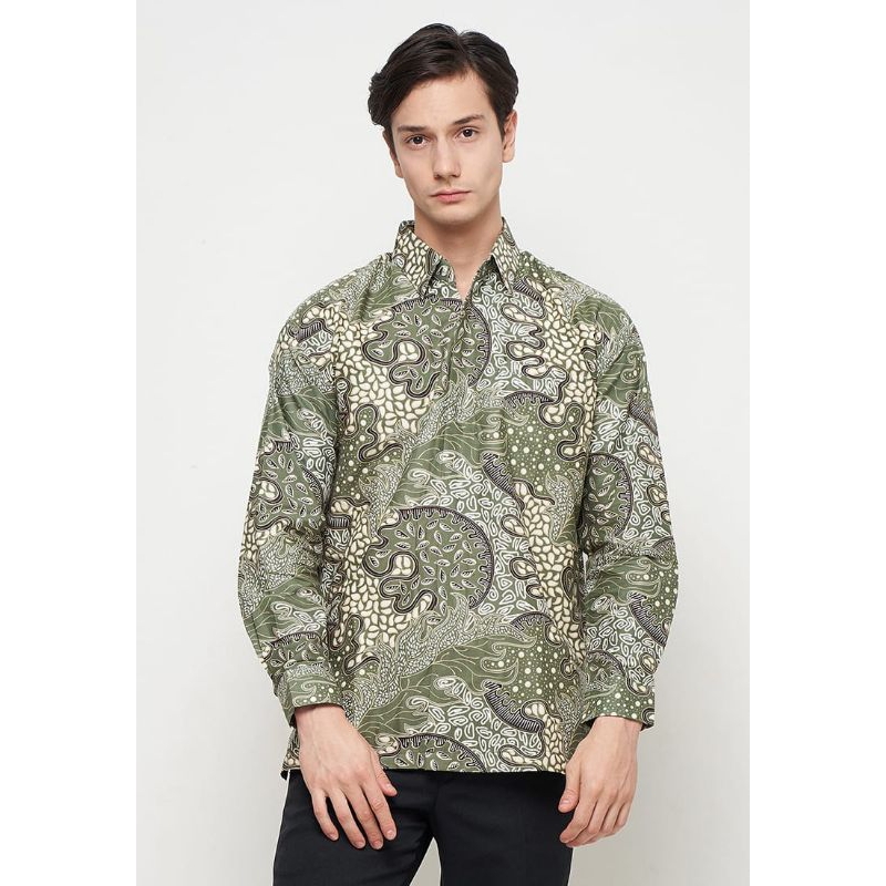 modern batik / batik hijau sage