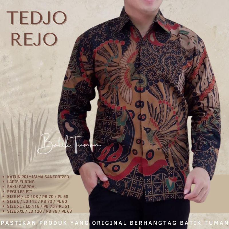 BATIK PRIA FURING TUMURUN COKLAT FURING LENGAN PANJANG PRIMISIMA TEDJO REJO  Batik Slimfit Pria Prem