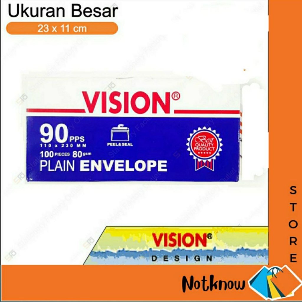 

Amplop vision besar - peel & seal 230 x 110 mm 80 gsm