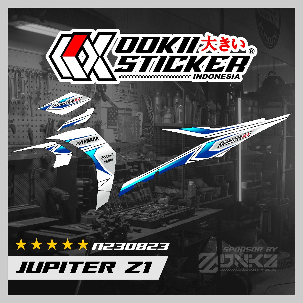 Stiker Jupiter Z1 Lagenda 115Z Jupiter RC Decal Striping Jupiter Z1 Premium Racing N230823 OOKII