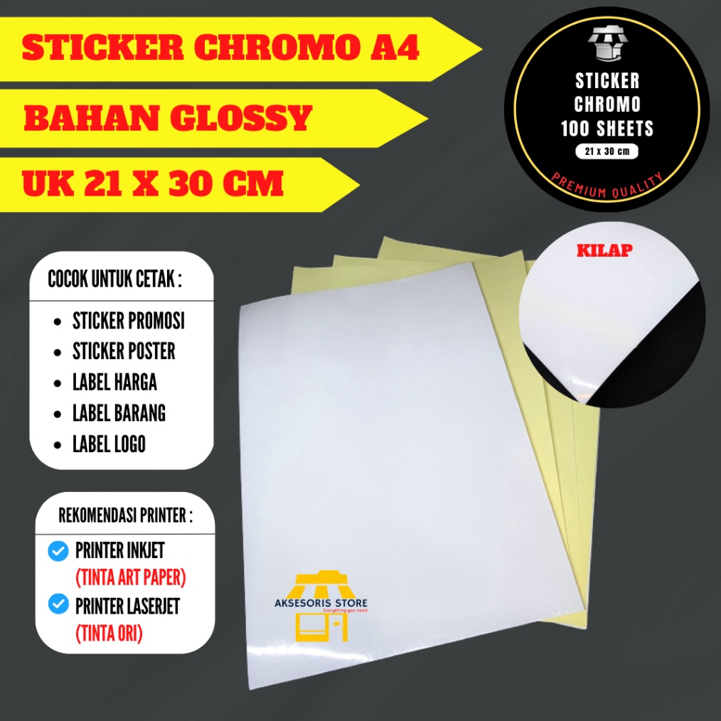 

Original STIKER LABEL A4 ISI 100 LEMBAR / KERTAS STICKER A4 buruan
