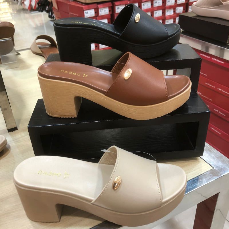 FLADEO ‼️ sandal wanita hak 7cm Ringan terbaru