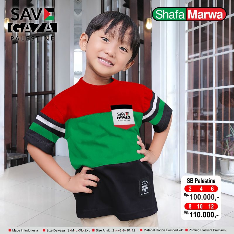 SHAFA MARWA KAOS PALESTINE ANAK