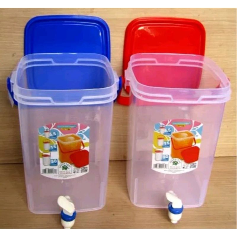 Toples kran es buah dan es teh 15Liter green leaf