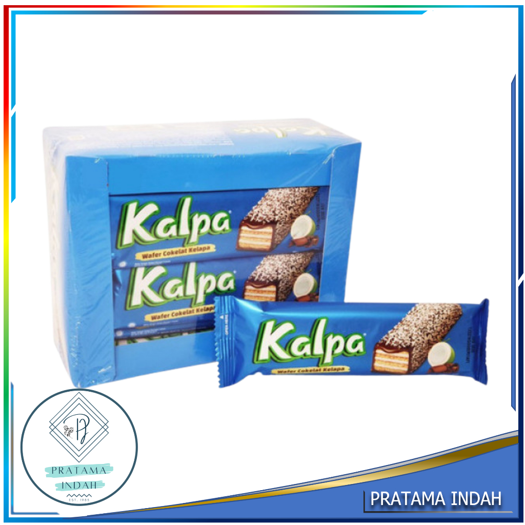 

KALPA WAFER COKLAT KELAPA 1 PAK BOX DUS 12 × 28 GR (HARGA ECERAN & GROSIRAN) SNACK CEMILAN ENAK RASA COKLAT KELAPA