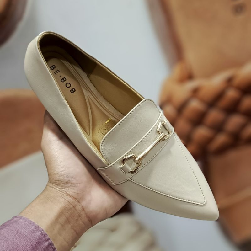 NEW FLAT SHOES FORMAL WANITA BRAND BE.BOB UJUNG SEPATU LANCIP RINGAN, LENTUR, EMPUK STOCK TERBATAS P