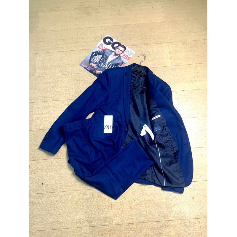 [SETELAN JAS] ZARA MAN Royal Blue Suit Blazer Set